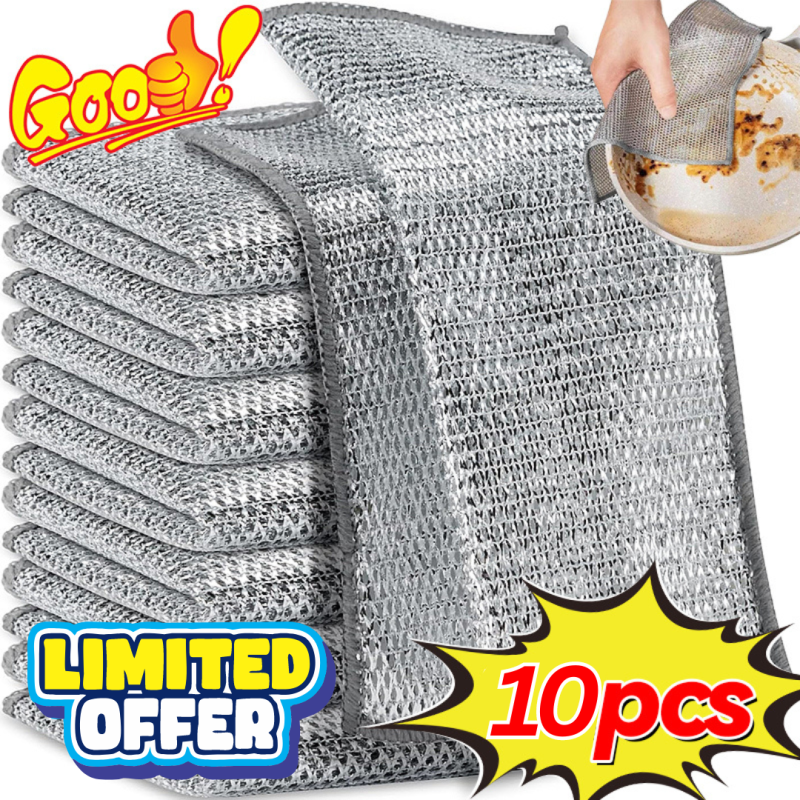 ১০ পিস ম্যাজিক মাজুনি (NON-SCRATCH Multipurpose Magic Dish Cloth)