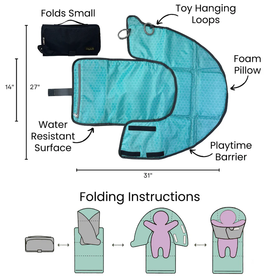 3-In-1 Diaper Clutch (Changing Station, and Clean-Hands Barrier)
