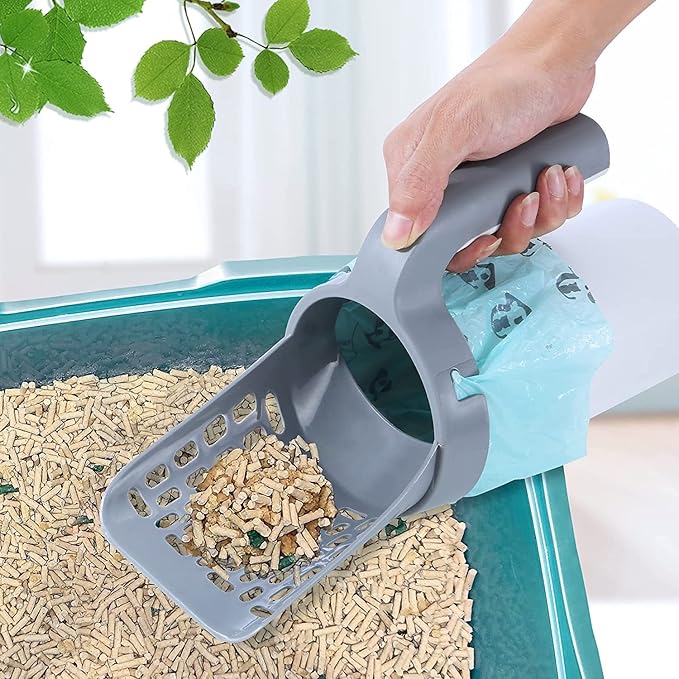 Cat Litter Scooper with Trash Container