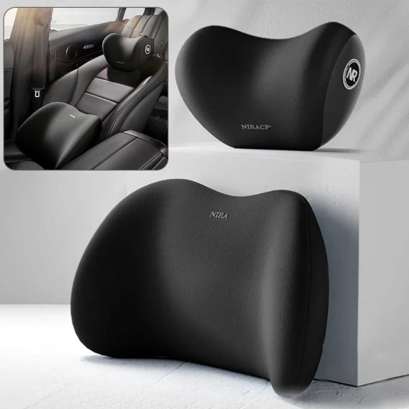 ( 1 Set ) Car Neck Headrest & lumbar Support Pillow